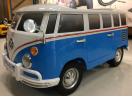 Masinuta electrica pentru 2 copii VW Samba Bus 2x45W, 12V10Ah #Albastru